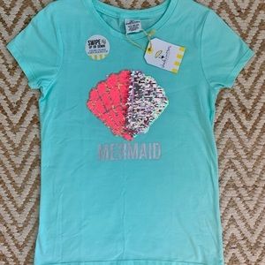 NWT Mermaid Sequin Flip T-shirt
